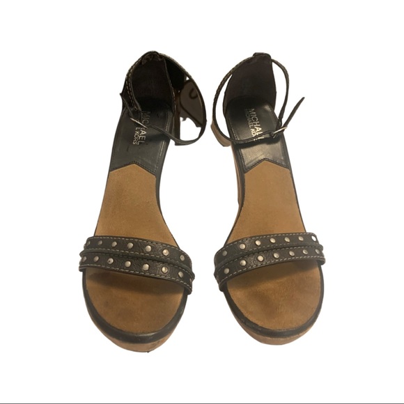 MICHAEL KORS black studded heeled sandals VINTAGE - Picture 3 of 5
